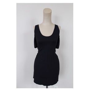 Black Cold Shoulder Flowy Dress